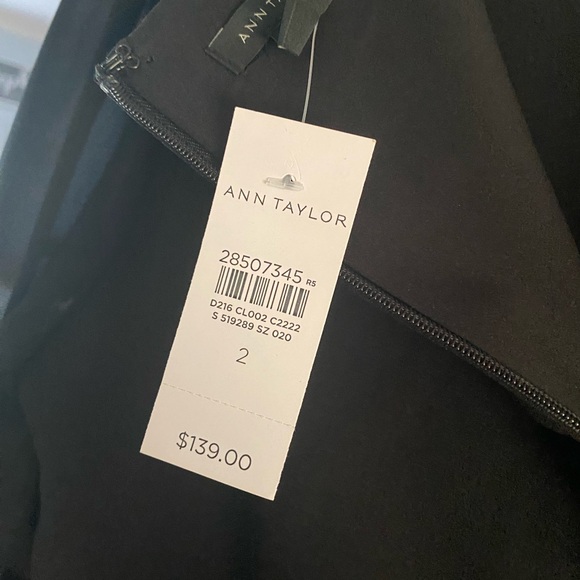 Ann Taylor Black Shift Dress size 2 - Picture 4 of 4